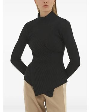 Violante Nessi Top Roy De Canalé Con Cuello Alto - Negro