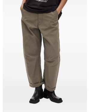 Rabens Saloner October Panelled Wide-Leg Trousers - Natural