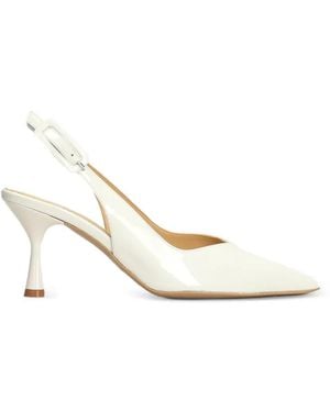 Fratelli Russo Pointed-Toe Slingback Court Shoes - White