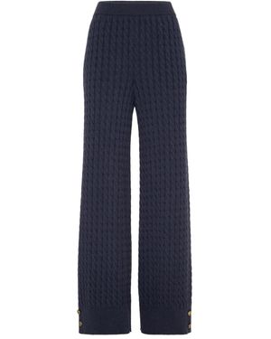 Brunello Cucinelli Cable-knit trousers - Blau