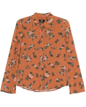 Superdry Floral-Print Shirt - Brown