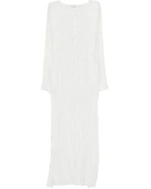 P.A.R.O.S.H. Long-Sleeved Midi Dress - White