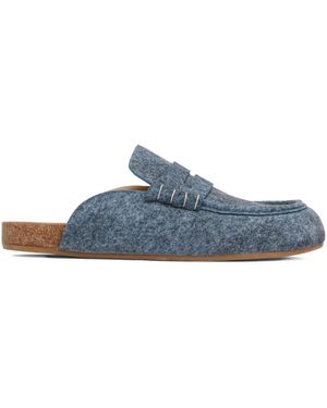 JW Anderson Denim Flat Mules - Blue
