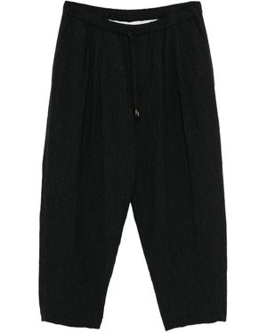 CALMLENCE Pantalones ajustados con pinzas dobles - Negro