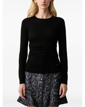 Trussardi Pull À Fronces - Black