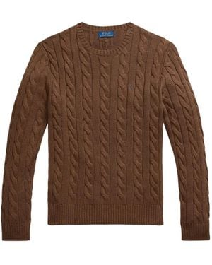 Polo Ralph Lauren Pullover Mit Zopfmuster - Braun