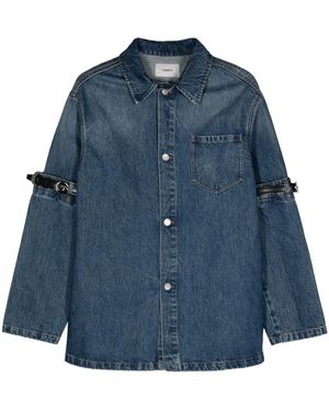 Coperni Belted-Detailed Shirt - Blue