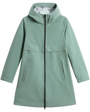 Woolrich Light Stretch Parka Coat - Green