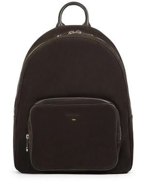 Doucal's Top-Handle Leather Backpack - Black