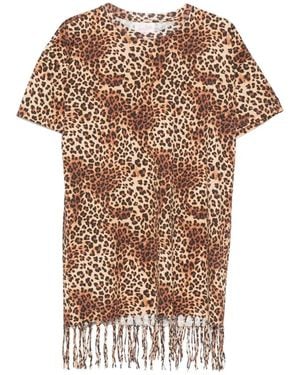 MC2 Saint Barth Macha String Leopard-Print Mini Dress - White