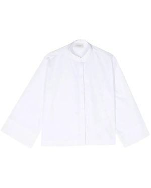 Mazzarelli Camicia Con Colletto Alla Coreana - Bianco