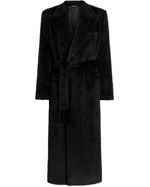 Dolce & Gabbana Manteau À Boutonnière Croisée - Black