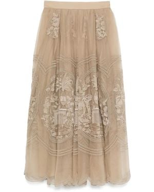 Elie Saab Gonna Midi - Neutro