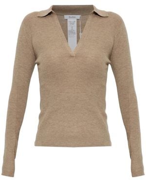 Max Mara Maglione Stile Polo - Bianco