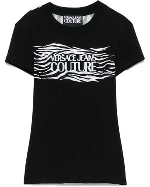 Versace Jeans Couture Crystal Zebra T-Shirt - Black
