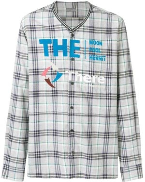 Lanvin Printed Checked Shirt - Blue