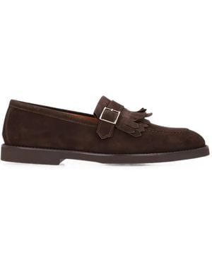 Doucal's Fringed Buckle-Fastening Loafers - Brown