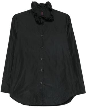 Katharina Hovman Ruffled-Collar Shirt - Black