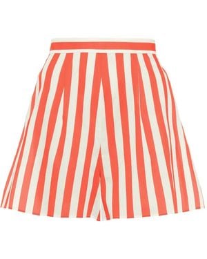 Eres Pantalones Cortos A Rayas - Rojo