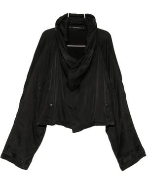 Julius Hooded Cropped Jacket - Black