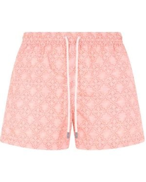Fedeli Badeshorts Mit Geometrischem Print - Pink