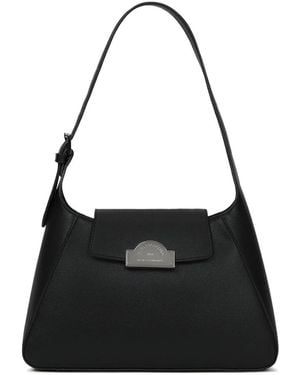 KARL LAGERFELD Rue St-Guillaume Grained Shoulder Bag - Black