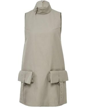 OPEN YY Vestido corto con bolsillos cargo - Gris