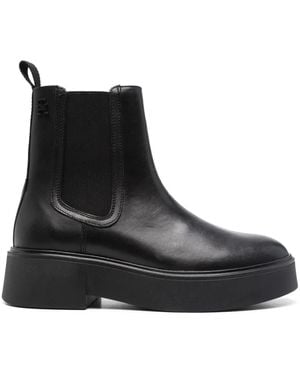 Tommy Hilfiger レザー ブーツ - ブラック