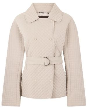 Moorer Belted Puffer Jacket - Natural