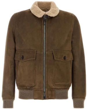 Moorer Fiano Suede Jacket - Green