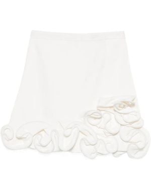 Sandro Ruffled Mini Skirt - White