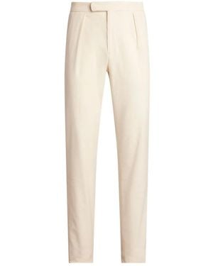 Ralph Lauren Pleated Cotton Trousers - White
