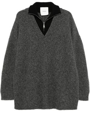 Nanushka Zip-Up Jumper - Black