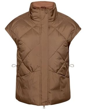 Betty Barclay Quilted Drawstring Gilet - Brown