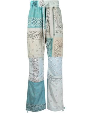 READYMADE Pantaloni Dritti Con Stampa Bandana - Blu