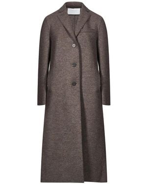 Harris Wharf London Single-Breasted Notched-Lapels Coat - Brown