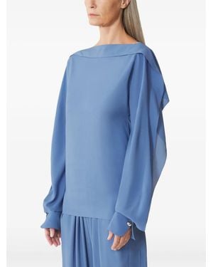 Lanvin Ruffle-Detail Blouse - Blue