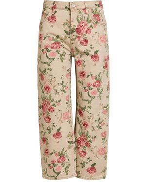 Free People Deep Trance Floral-Print Jeans - Natural