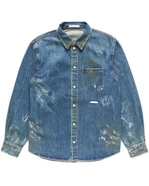 Helmut Lang Painted Denim Shirt - Blue