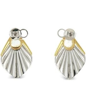 HYT Jewelry Pendientes Con Diamantes Amarillos Y Blancos
