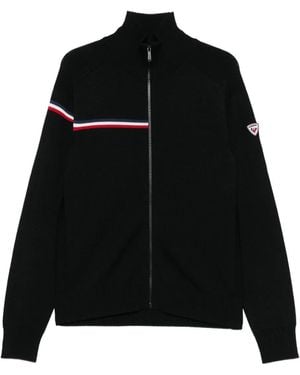 Rossignol Pull Zippé Odysseus À Détails Rayés - Noir
