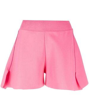 Stella McCartney Mid-Rise Knitted Track Shorts - Pink