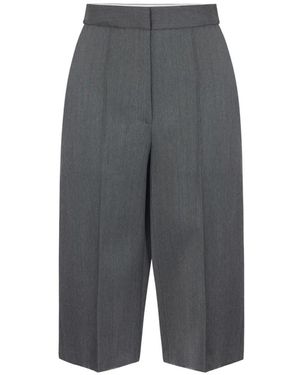 Elisabetta Franchi Cool Wool Bermuda Shorts - Gray