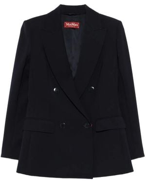 Max Mara Double-Breasted Blazer - Black