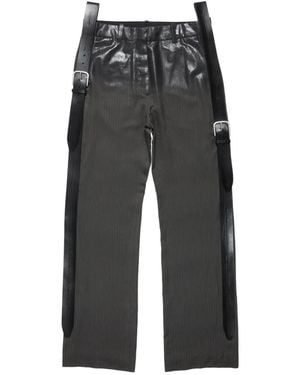 Acne Studios Pantalones Cargo Con Hebilla - Negro
