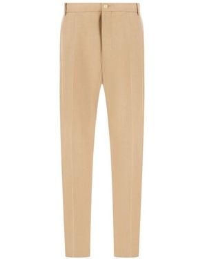 Laneus Tailored Virgin Wool Pants - Natural