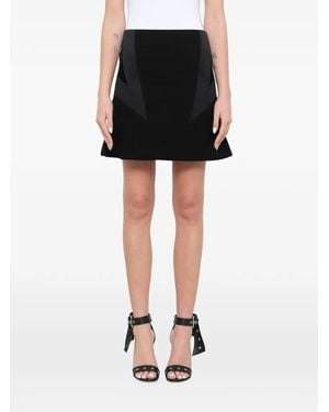 Neil Barrett Paneled Flared Mini Skirt - Black