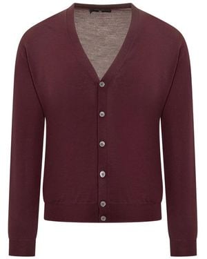 FILIPPO DE LAURENTIIS Button Cardigan - Purple