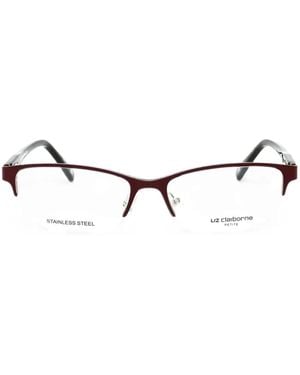 Liz Claiborne Rectangle-Frame Glasses - White