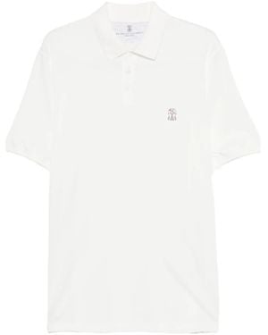 Brunello Cucinelli Short-sleeve Cotton Polo Shirt - White